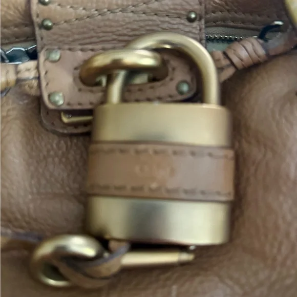 Chloe Brown and Gold Satchel with Vintage Appeal - Picture 3 of 12